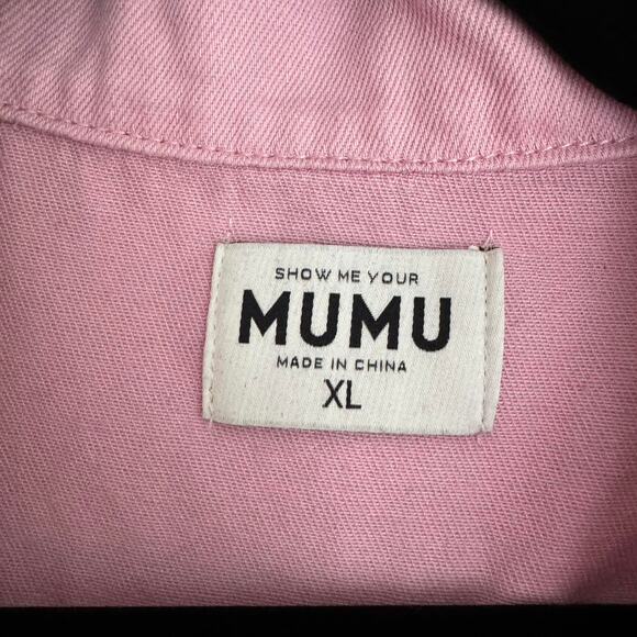 Show Me Your Mumu Cannon Romper size XL Pink Denim - Picture 3 of 4